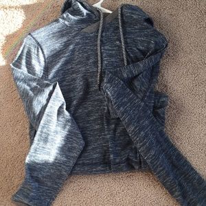 blue sweater sweatshirt top